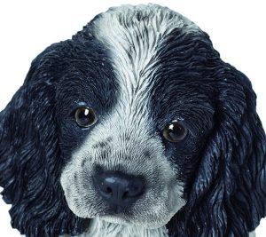 Real Life Cocker Spaniel Puppy Black/white 17cm - Image 2
