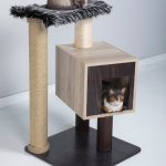 “Fluffy” Kitty Fun 1 Box Cat Tree Condo & Scratcher