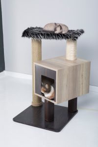 “Fluffy” Kitty Fun 1 Box Cat Tree Condo & Scratcher - Image 2