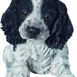 Real Life Cocker Spaniel Puppy Black/white 17cm