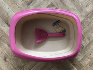 Beco Bamboo Cat Litter Tray-Pink - Image 3