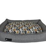 N R DOGS BASKET BEDS  GRAY/RETRO-Large ( 96 x 68cm.)