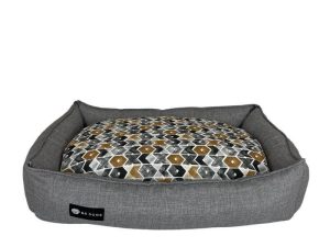 N R DOGS BASKET BEDS  GRAY/RETRO-Large ( 96 x 68cm.)