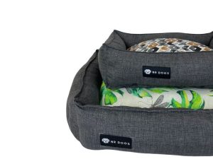 N R DOGS BASKET BEDS DARK GRAY/FLORAL-Large ( 96 x 68cm.) - Image 3