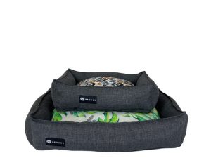 N R DOGS BASKET BEDS DARK GRAY/FLORAL-Large ( 96 x 68cm.) - Image 2