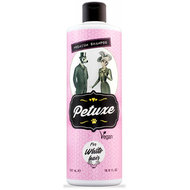 petuxe_white_500ml-800x800h PETUXE VEGAN WHITE HAIR SHAMPOO-200ml - Image 1