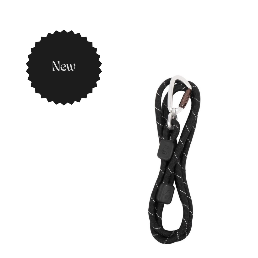 2 (1) Οδηγός Σκύλου από Ανακυκλωμένα Υλικά Woolly Wolf Raven Black Rope Leash-Small (1,8cm x 8mm) - Image 1