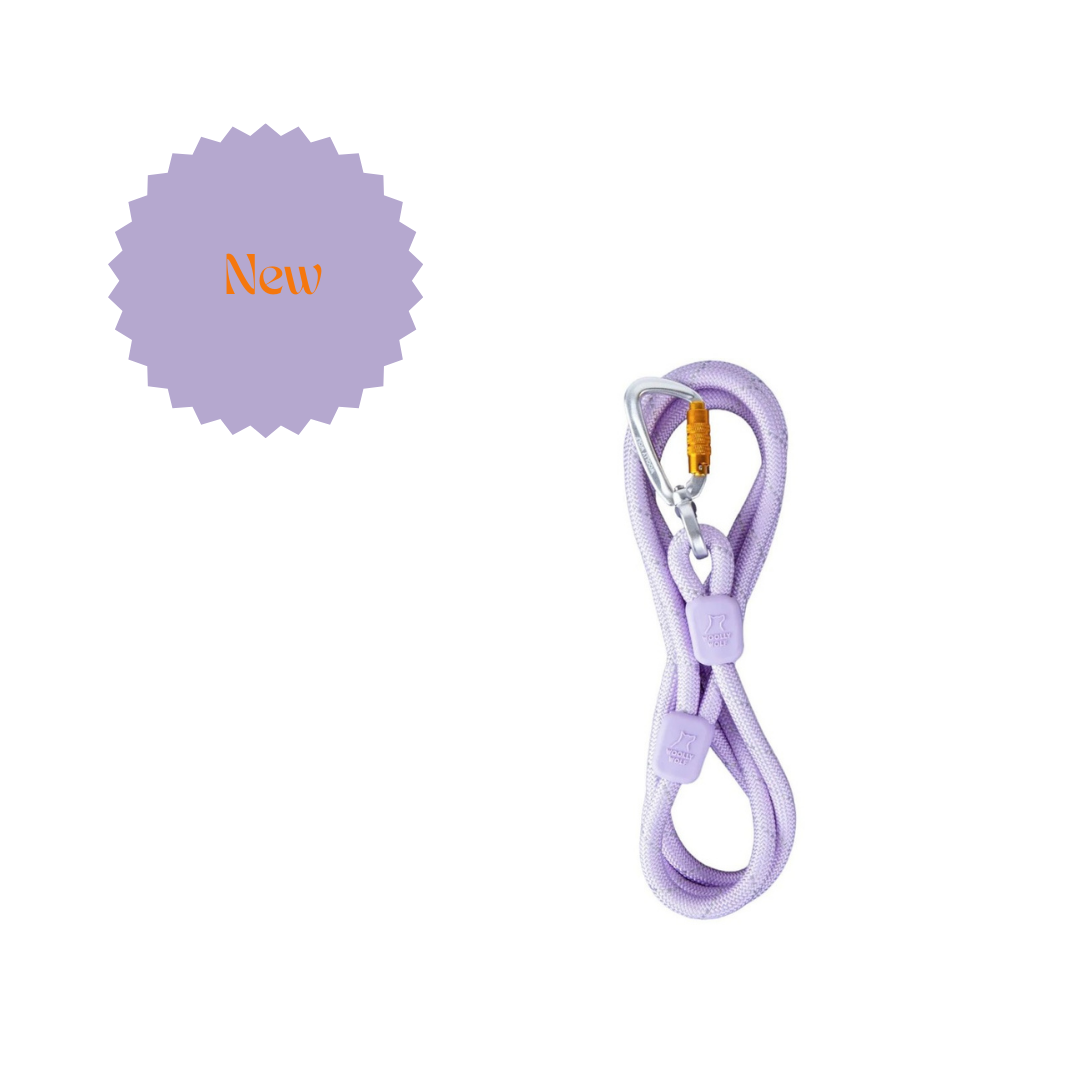 4 (1) Οδηγός Σκύλου από Ανακυκλωμένα Υλικά Woolly Wolf Lavender Rope Leash-Small (1,8cm x 8mm) - Image 1
