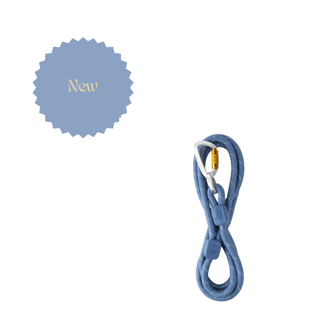 5 (1) Οδηγός Σκύλου από Ανακυκλωμένα Υλικά Woolly Wolf Pigeon Blue Rope Leash-Small(1.8cm x 8mm) - Image 1